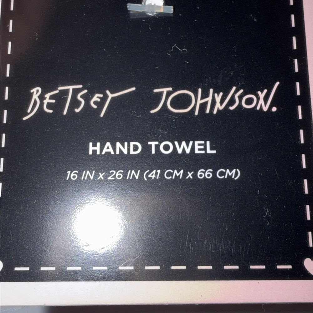 NWT Betsey Johnson 4 Pc Cotton/Viscose Bath Towels/Hand Towels Rose Garden Black - Picture 4 of 4